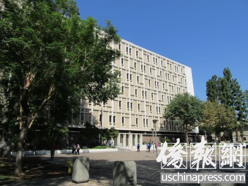 汪某過堂的波莫納高等法院。(美國《僑報》/翁羽