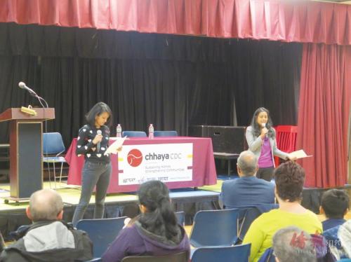 中國僑網紐約大學移民權利門診共同主任Alina Das介紹移民者如何保護自我權益。(美國《僑報》/王伊琳 攝)