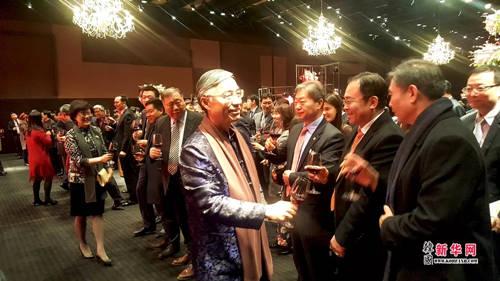 中國(guó)僑網(wǎng)駐韓使館邱洪國(guó)大使出席招待會(huì)。(韓國(guó)新華網(wǎng))