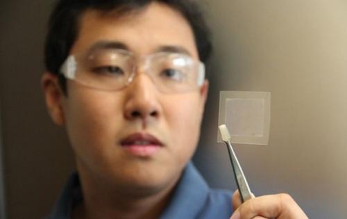 中國僑網(wǎng)展示用大豆油制作出來的石墨烯薄膜。(澳大利亞《星島日報(bào)》)