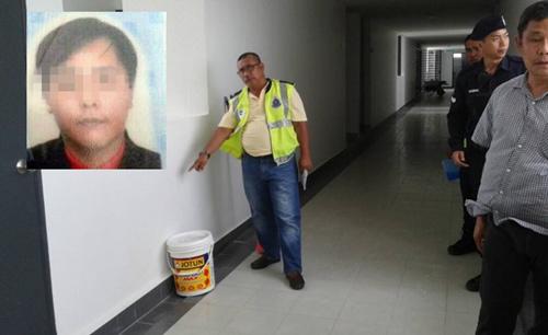 中國僑網(wǎng)華裔督工疑似在矮墻走道上墜樓身亡。(馬來西亞《詩華日報》)