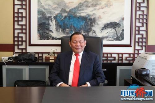 中國僑網陳江河。(周欣嬡 攝)