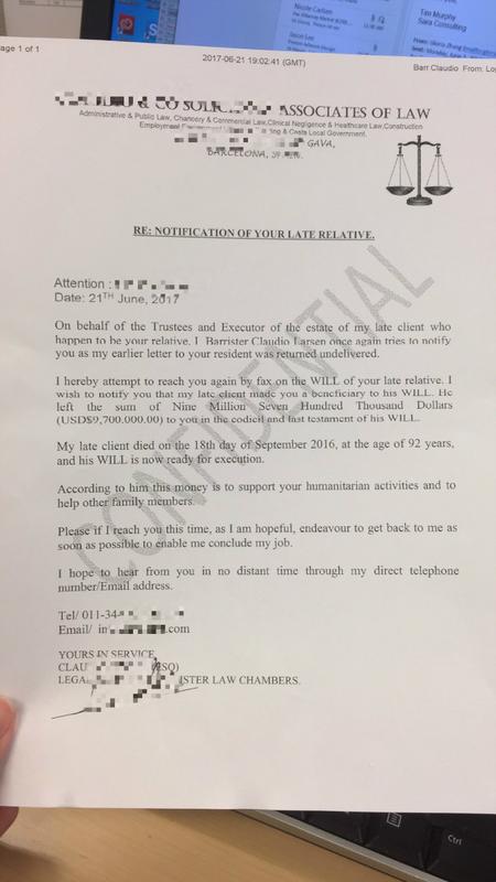 中國(guó)僑網(wǎng)華人李晶收到的傳真(美國(guó)《世界日?qǐng)?bào)》/劉先進(jìn) 攝)