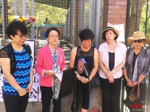 中國僑網(wǎng)死者家屬希望在陳倩雯的幫助下,能為死者討回一個公道。(紐約《僑報(bào)》/張晶攝)