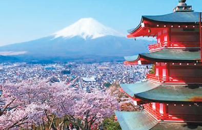 中國僑網(wǎng)圖為日本著名景點富士山 資料圖片