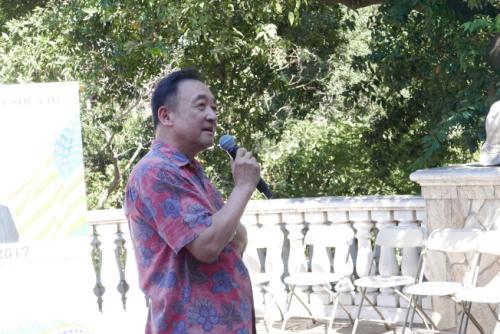 中國僑網(wǎng)林元清曾鼓勵圣瑪利諾市華人出來投票。(美國《世界日報》記者李雪/攝影)