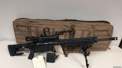 中國僑網(wǎng)孫文亮所購步槍。(美國《世界日報》/警方提供)