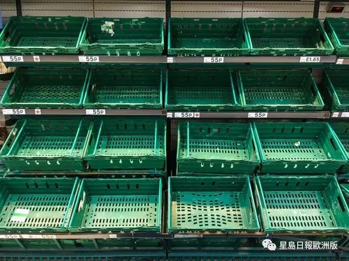 中國(guó)僑網(wǎng)英國(guó)超市將出現(xiàn)貨架空空如也的情況。(圖片來(lái)源:歐洲時(shí)報(bào))