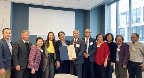 中國僑網(wǎng)來自不同國家及全美各個地區(qū)的華人小區(qū)領(lǐng)袖與民代參與研討會。(美國《世界日報》/鄭怡嫣 攝)