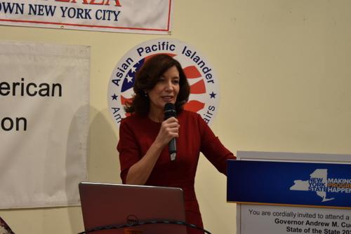 中國僑網紐約州副州長霍楚呼吁華人積極參與即將到來的人口普查。(美國《世界日報》/顏嘉瑩 攝)