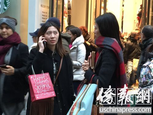 紐約五大道上的中國面孔。(美國《僑報》/陳辰