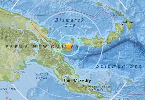 中國(guó)僑網(wǎng)巴布亞新幾內(nèi)亞發(fā)生6.0級(jí)地震。(圖片來(lái)源:美國(guó)地質(zhì)勘探局網(wǎng)站截圖)