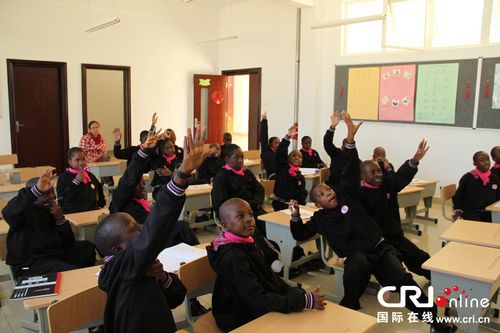 津巴布韋第一夫人學(xué)校學(xué)生在上漢語(yǔ)課