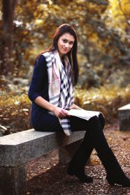 中國僑網(wǎng)俄羅斯女學(xué)霸阿麗娜。(張迪 攝)