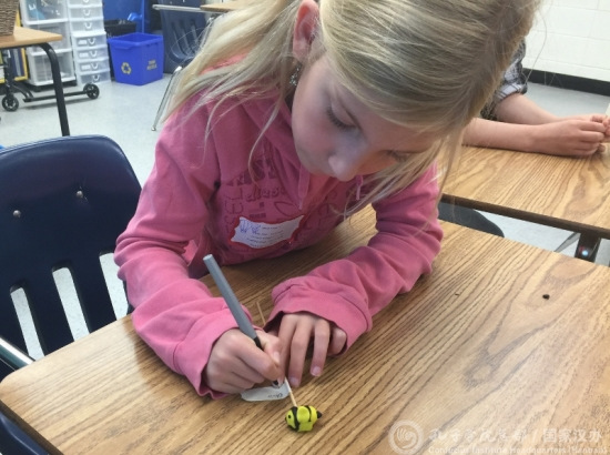 學(xué)生認(rèn)真學(xué)做面人