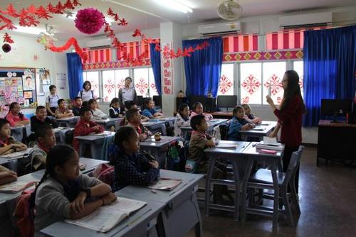 中國僑網(wǎng)參觀課堂教學(xué)