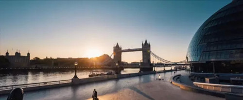 ▲夕陽(yáng)余暉中的英國(guó)