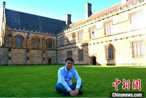 中國僑網(wǎng)彭凱留學(xué)時(shí)期 支付寶安徽分公司供圖