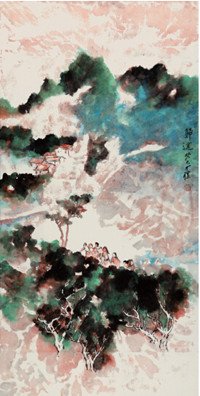 中國僑網(wǎng)歸途(132cm*67cm 紙本設(shè)色)-郭才標(馬來西亞)-2013