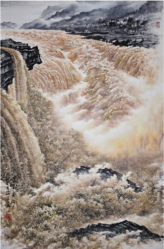 中國僑網咆哮(200cm*133cm 紙本水墨)-牛子華(日本)-2013