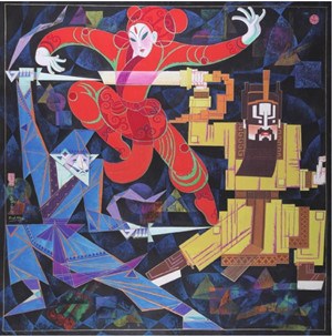 中國(guó)僑網(wǎng)三岔口(150cm*150cm 紙本重彩)-王存德(澳大利亞)-2012