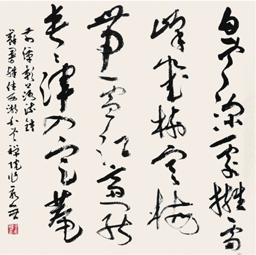 中國僑網(wǎng)蘇曼殊詩(95cm*95cm 紙本水墨)-朱永靈(中國大陸)-2013