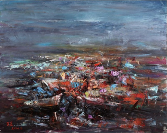 中國僑網(wǎng)安哥拉港灣印象-(100cm*80cm 布面油彩)-宮晨(安哥拉)-2014