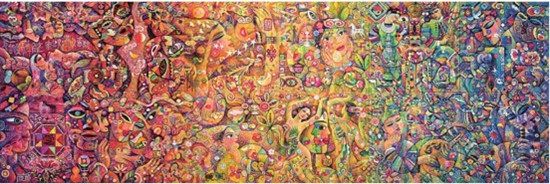 中國僑網(wǎng)夢之錦(194.5cm*64.5cm 布面版畫)-黃閃夜(美國)-1999-2007