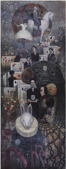 中國僑網(wǎng)愛麗絲夢游仙境(200cm*100cm 布面油彩)-羅熹(俄羅斯)-2013