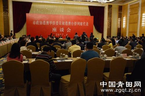 中國僑網(wǎng)座談會(huì)現(xiàn)場。(圖片來源:中國青田網(wǎng))