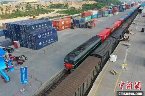 中國(guó)僑網(wǎng)江門北站首開至德國(guó)中歐班列 廣鐵集團(tuán)供圖