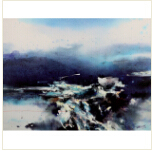 <strong>山川抽象之藍(lán)色旋律之二</strong><br>曹培安（比利時(shí)）