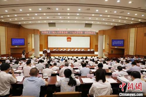 中國僑網(wǎng)廣西壯族自治區(qū)十三屆人大常委會第二十九次會議現(xiàn)場。 陳玲玲 攝