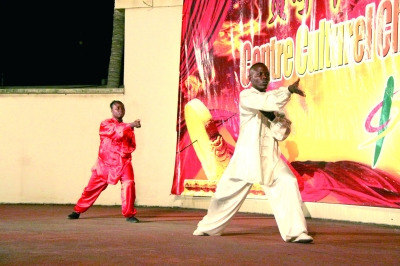 貝寧功夫武術(shù)聯(lián)合會會員表演的四十二式太極拳