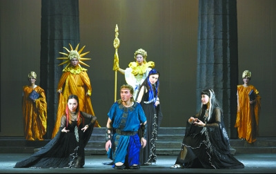 中國僑網(wǎng)評(píng)劇《城邦恩仇》劇照