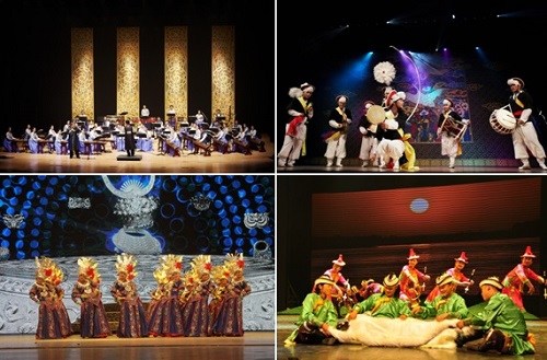 中國(guó)僑網(wǎng)資料圖片:韓中民族藝術(shù)表演。(韓聯(lián)社)