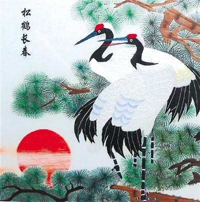 中國(guó)僑網(wǎng)刺繡作品。