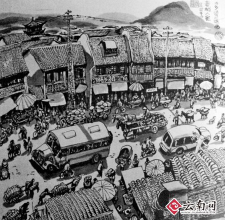 中國僑網(wǎng)鄉(xiāng)情組畫 春城人熙