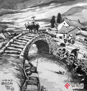 中國僑網(wǎng)鄉(xiāng)情組畫 西壩中秋