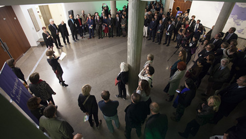 展覽開幕式現(xiàn)場一瞥。(法國《歐洲時報》/方禾