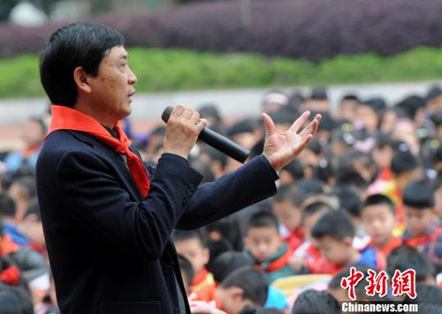 資料圖:當(dāng)代著名作家曹文軒。胡國(guó)林