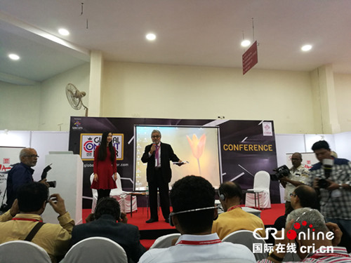 中國(guó)僑網(wǎng)首屆印度世界內(nèi)容市場(chǎng)展中國(guó)作品介紹會(huì)現(xiàn)場(chǎng)