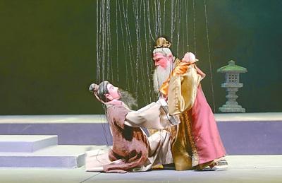 中國僑網(wǎng)泉州木偶戲《趙氏孤兒》劇照。(資料圖片)