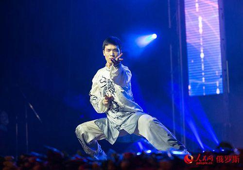 中國(guó)僑網(wǎng)武術(shù)表演(人民網(wǎng)記者 屈海齊 攝)