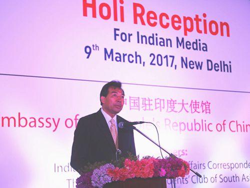中國僑網(wǎng)羅照輝致辭 (來源:中國駐印度使館網(wǎng)站)