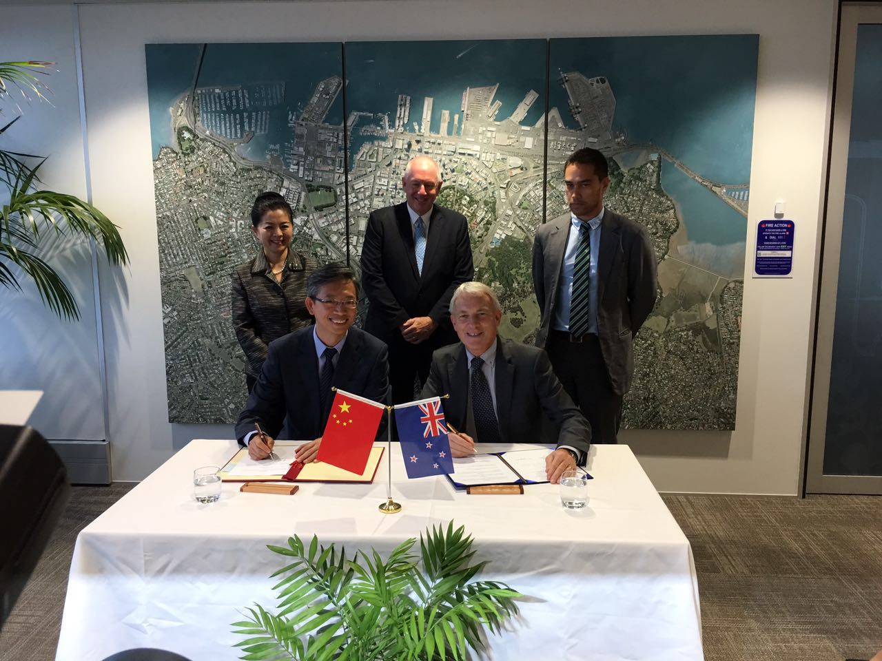 中國僑網(wǎng)簽字儀式。(新西蘭華人供圖)