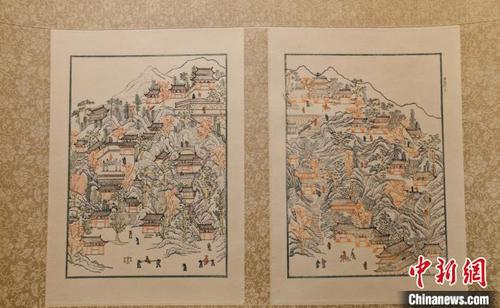 中國(guó)僑網(wǎng)重新刻印的《湖山勝概》作品 曉風(fēng)書(shū)屋 供圖